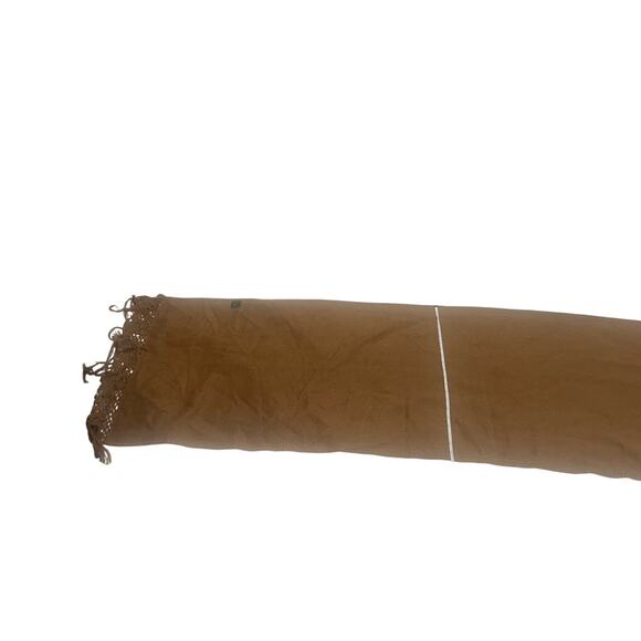 Canotex 100% Alpaca Scarf 90x20in made in Peru crocheted fringe ends brown - Picture 11 of 11